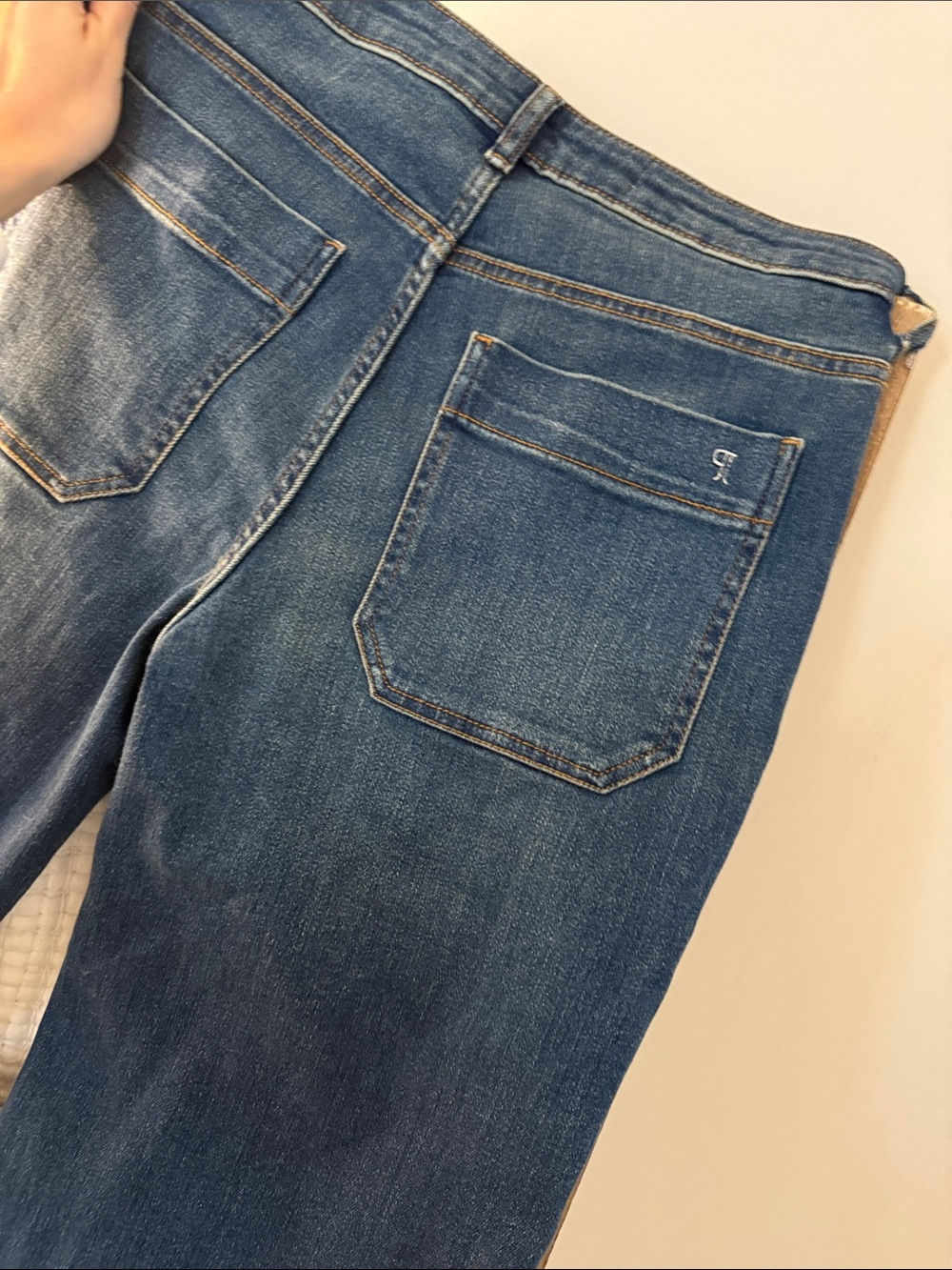 Pilcro Wide-Leg High-Rise Jeans in Dark Blue Wash: Anthropology - Picture 3 of 5